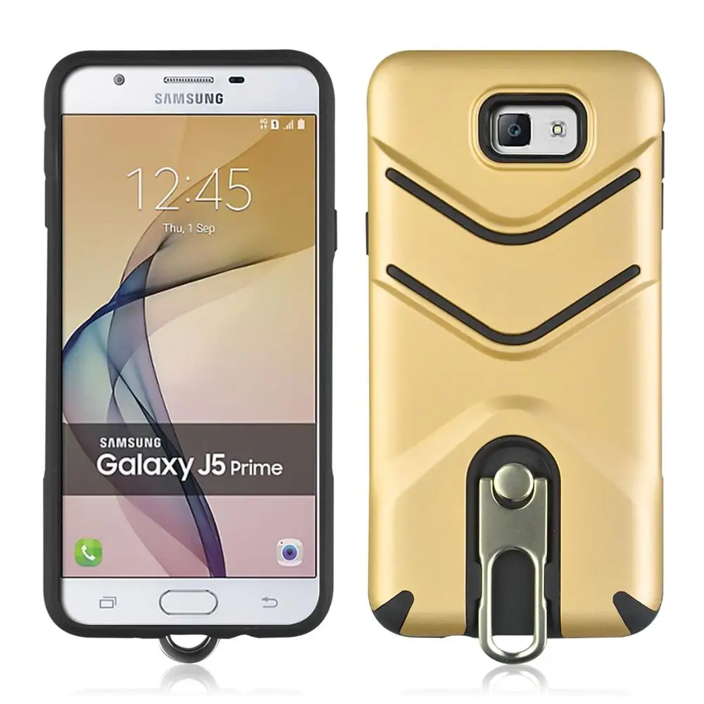 

Anti Scratch Anti Skid TPU+PC Scrub With Rotating Bracket Mobile Phone Case For Samsung Galaxy J5 Prime Dirt Resistant