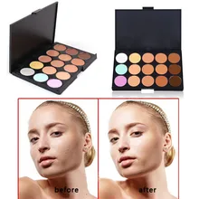 New Professional 15 Color Make Up Cream Camouflage Concealer Palette Makeup Tools FATE