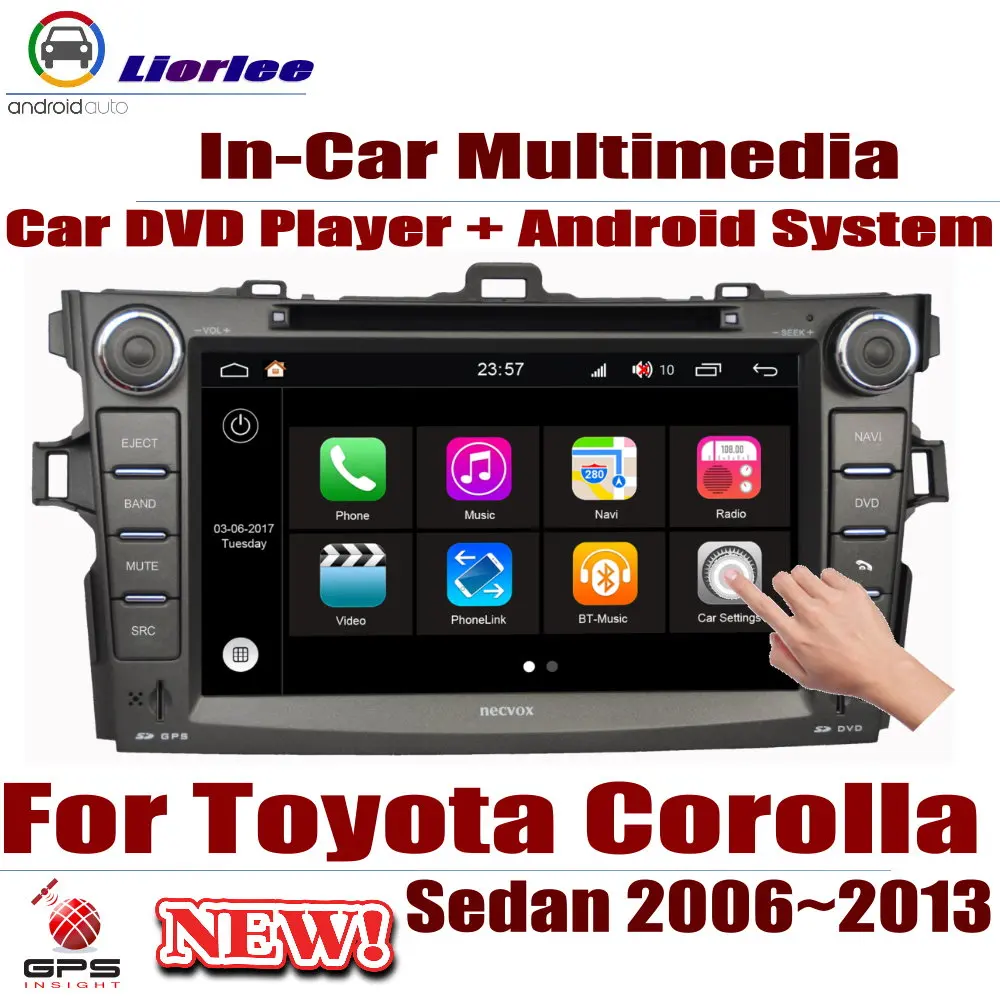 cheap Car Android System RockChip PX5 1080P IPS LCD Screen For Toyota Corolla (E140) Sedan 2006~2013 DVD Player GPS Navigation