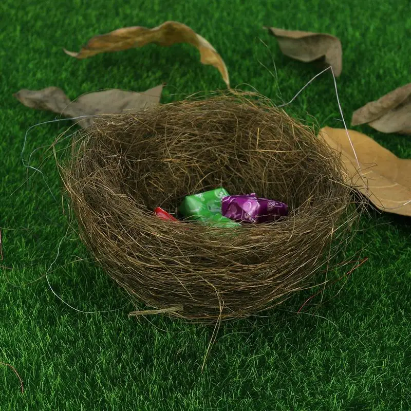 3 шт. искусственное гнездо пасхальное мини цветная нить птичьи гнезда для конфет яиц