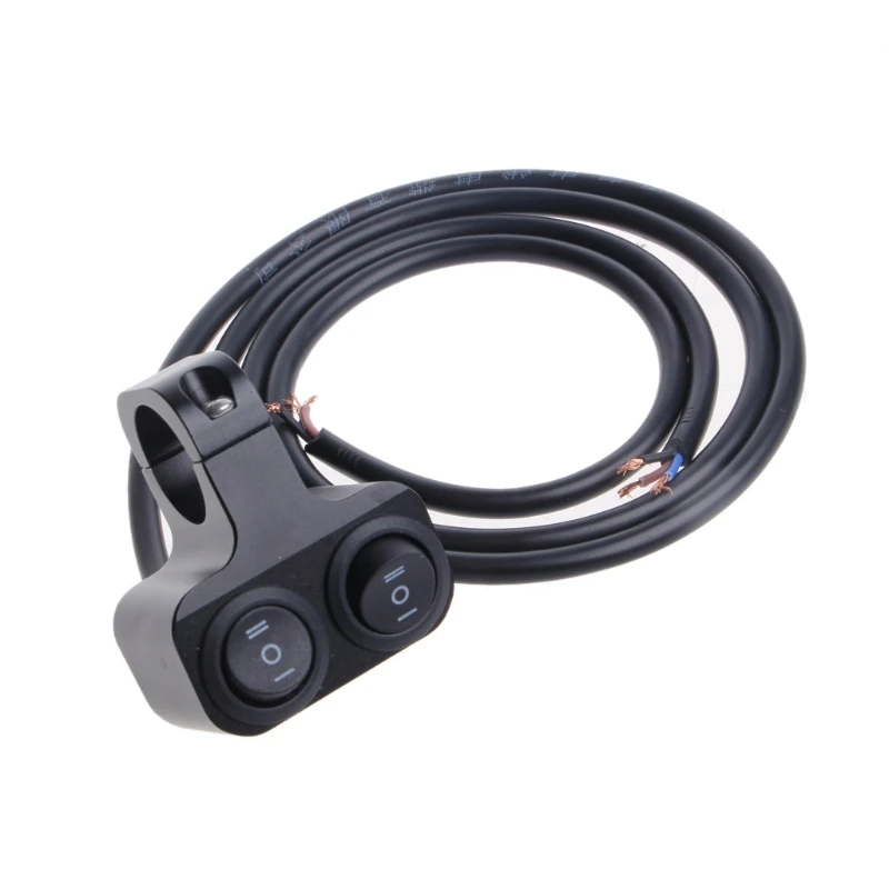 Dual 22mm Motorcycle Handlebar Switches High Low Beam Headlight Spot