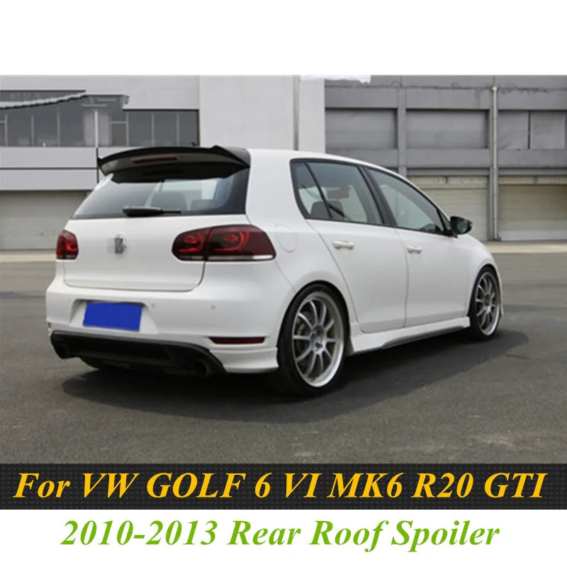 Углеродного волокна/FRP Неокрашенный задний спойлер на крыло крышу для Volkswagen VW Golf 6