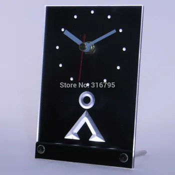 

tnc0241 Stargate SG-1 Milky Way Glyphs 3D LED Table Desk Clock