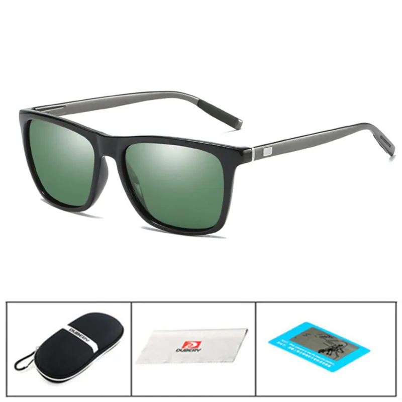 Balck Green Алюминиевые поляризованные солнцезащитные очки, мужские Поляризованные брендовые дизайнерские очки, женские мужские винтажные очки, солнцезащитные очки для вождения, lunette soleil - Цвет линз: Balck Green