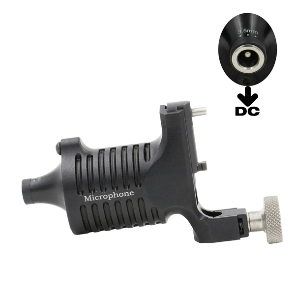 

Newest Microphone Rotary Tattoo Machine Best Swiss Motor Tattoo Machine Guns Aluminum CNC Material Black Free Shipping TM-5221