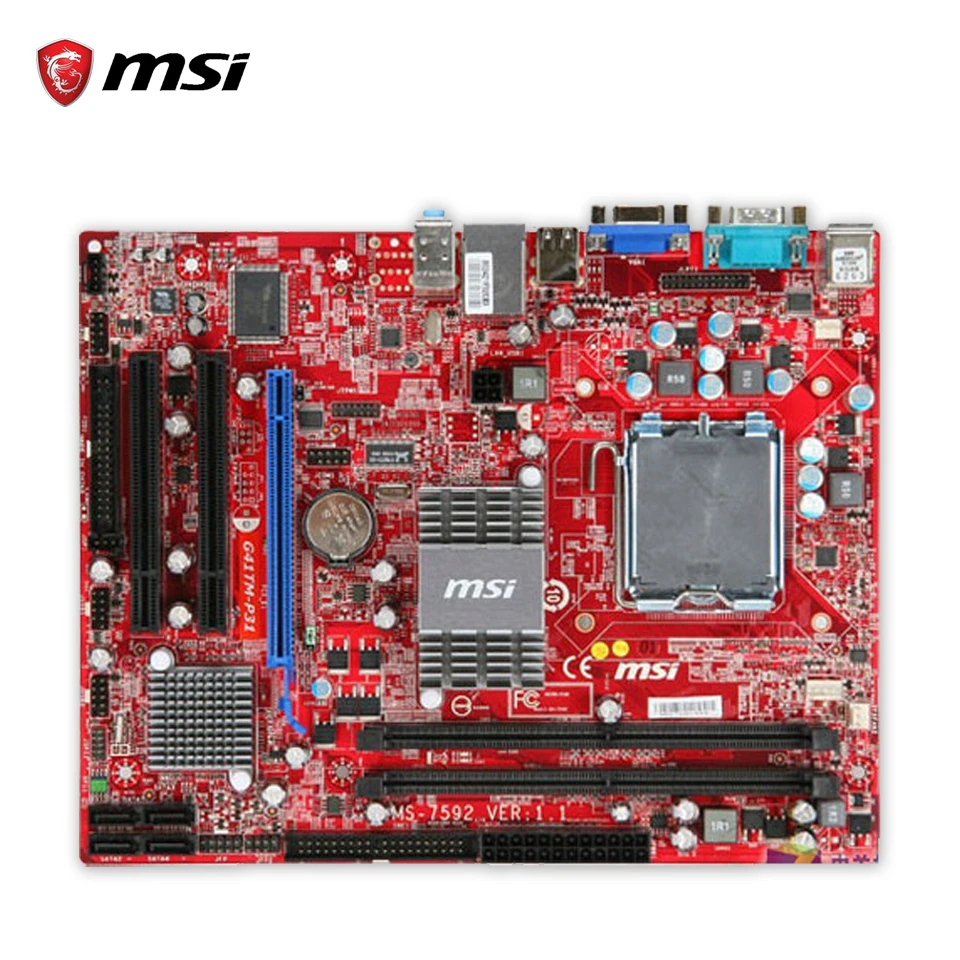 MSI G41TM-P31 Original Used Desktop Motherboard G41 Socket LGA 775 DDR2 8G SATA2 USB2.0 Micro-ATX original msi g41tm p31 desktop motherboard g41 socket lga 775 ddr2 8g sata2 usb2 0 micro atx 100% fully test
