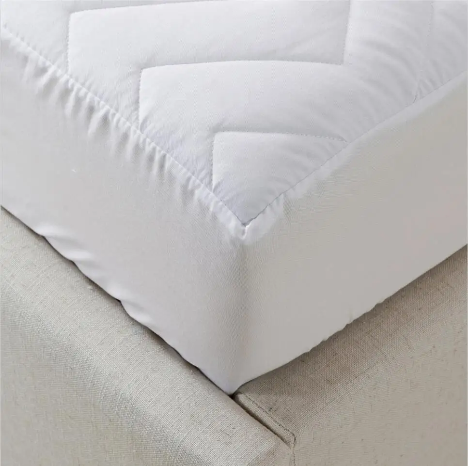 sunnyrain 1 piece solid color polyester quilted fitted bed sheet full size mattress cover