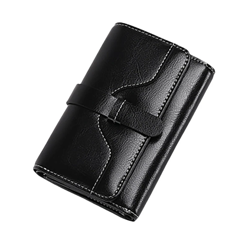 

FGGS-Sendefn Small Wallet Split Leather Wallet Women Short Women Purse Button Women Wallets Card Holder Purse Casual Purse 515