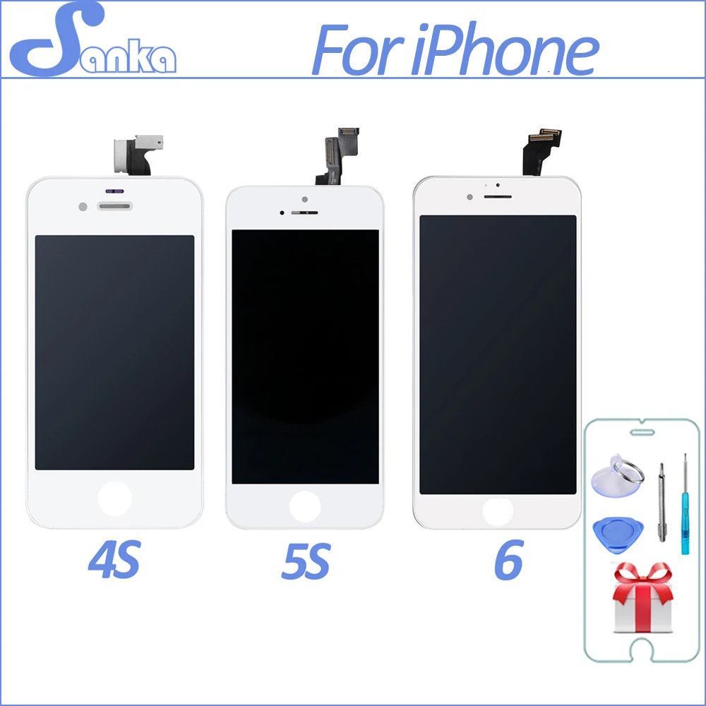 SANKA AAA для iPhone 4 A1332 4S 5s 5C 5 6 Plus ЖК дисплей с сенсорным экраном дигитайзер замена