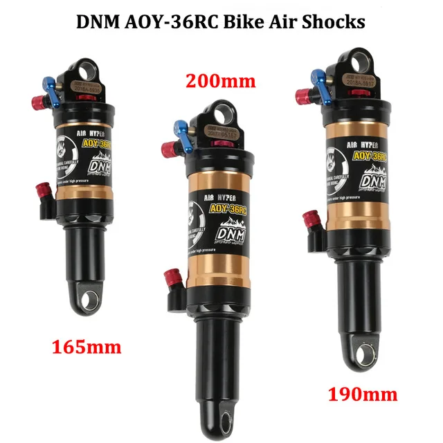 dnm mountain bike air rear shock with lockout 165mm