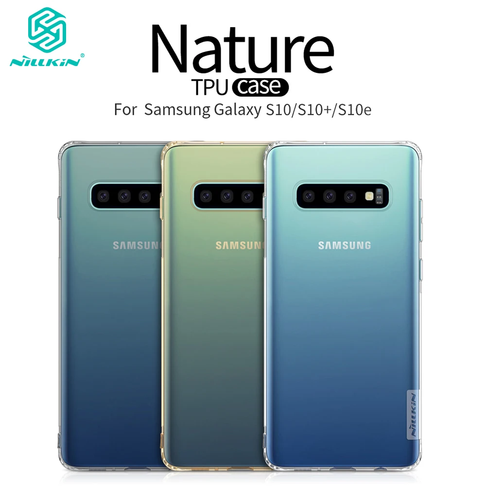 Мягкий ТПУ чехол Nillkin для Samsung Galaxy S10 / +/S10e оригинальный тонкий прозрачный защитный