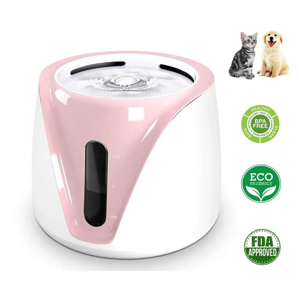 

Automatic Pet Cat Dog Water Fountain with LED Electric Dry Burning-Resistant Protection 2L Automatic Drinking Bowl for Dogs