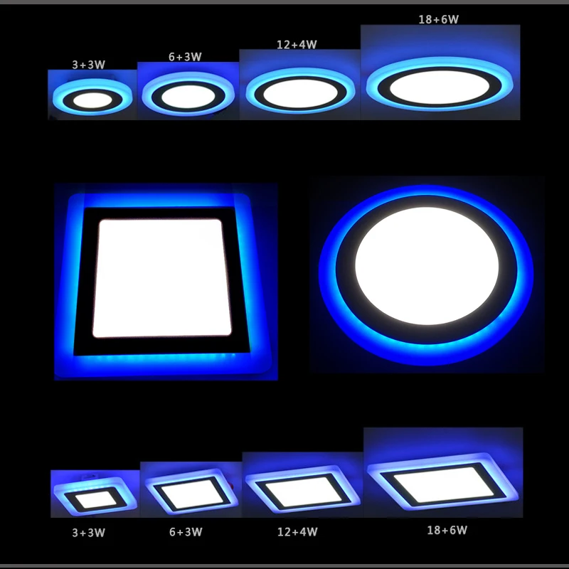 3 Models 5W 9W 16W 24W Round/Square Hidden Mounted LED ...