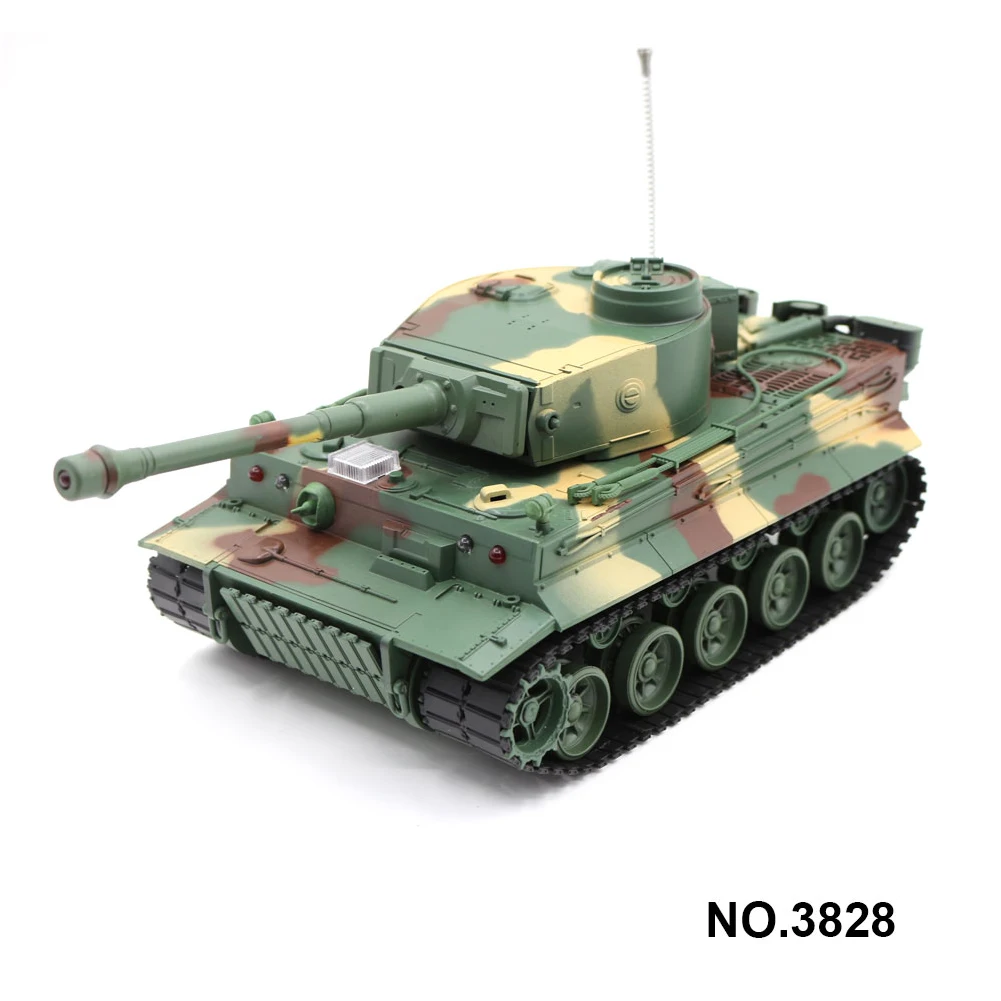 3828 1/26 масштаб Немецкий тигр Panzer 27 МГц RC боевой танк с имитацией звука и светильник
