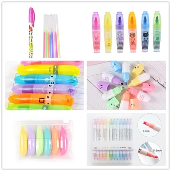 

Peerless Multi Style Mild liner Double Headed Fluorescent Pen Art Highlighter Drawing Mark Pen Stationery