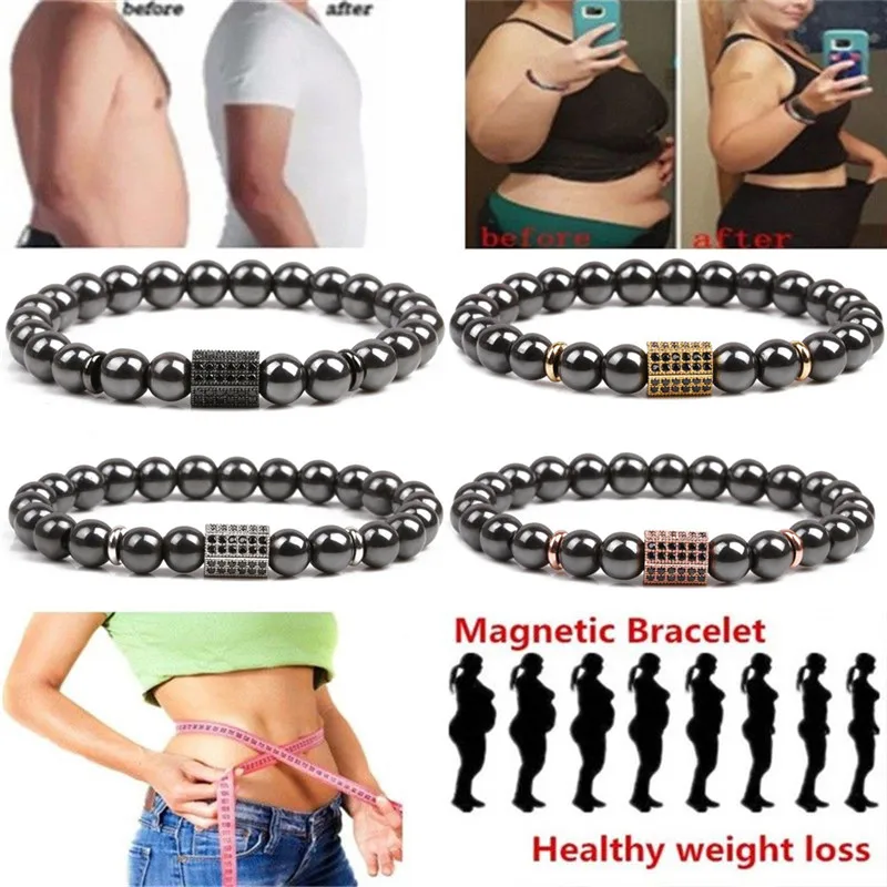 9812 Magnetic Bracelet Weight Loss Slimming Pro Bio 8mm Beads Natural Stone GIFT
