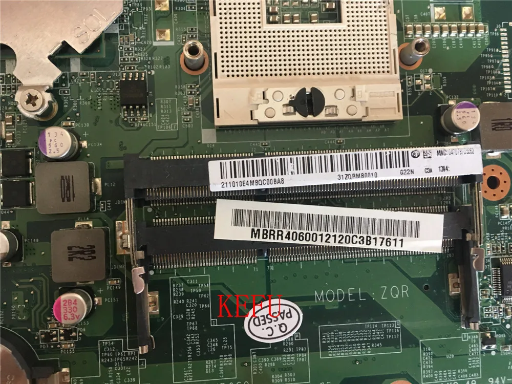 Yourui para Acer 4349 4749 Computador Portátil Placa-mãe Da0zqrmb6c0 Zqr Mbrr406001 Mb. Rr406.001 Ddr3 Mianboard Placa-mãe para notebook - Imagem 2