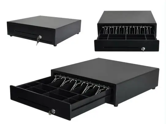 HC 101P 4 410 мм POS денежный ящик кассовый металлический черный цвет RJ11 порт счета