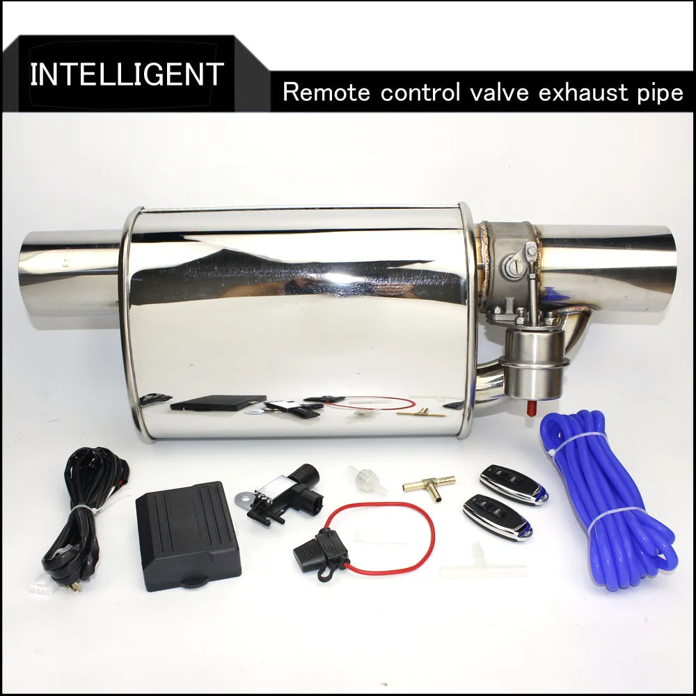 

2.5" Exhaust System Stainless Steel Electric Exhaust CutOut Valve With Electronic Remote Control Switch Muffler exhaust pipe