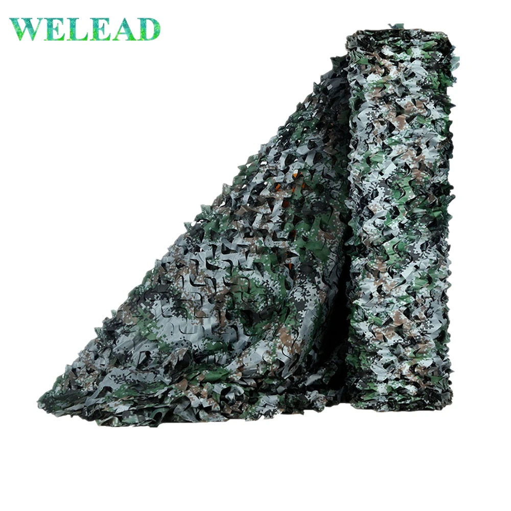 WELEAD بسيطة 1.5 m واسعة الجنبات الرقمية العسكرية كامو المعاوضة الصيد التمويه شبكات المظلة ل سيارة الشمس المأوى ل خيمة للشاطئ