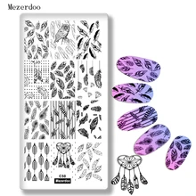 

Birds Feather Theme Nail Art Stamp Template Image Plate Stencil Indian Dream Catcher Nail Art Stamp Stamping Makeup Manicure C50