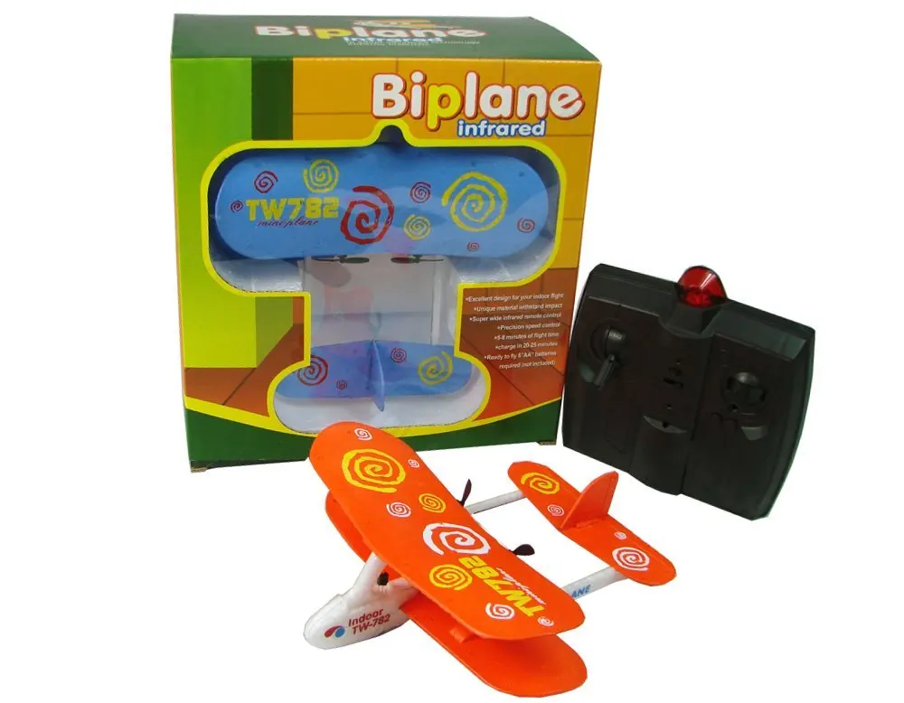 EBOYU Cessna 782 Electric 2 Ch Infrared Remote Control RC Biplane Airplane RTF (Colors Vary)