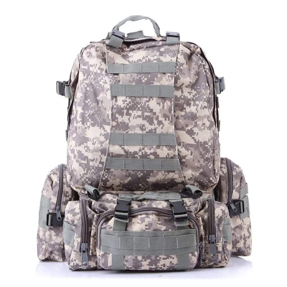 

55L Outdoor Military Tactical Backpack Climbing Rucksack Cycling Backpack Outdoor Bags Travel Sports Bag with MOLLE Webbings Men