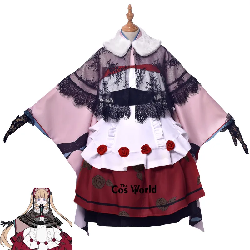 Rozen Maiden 15th Anniversary Suigintou Cosplay Costume Kimono Yukata Full Set