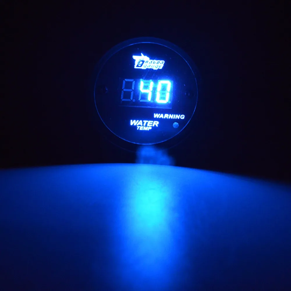 Автомобильный измерительный прибор DRAGON " 52 мм Датчик температуры воды 40~ 120 стоградусная температура синий светодиодный автомобильный измеритель черный корпус цифровой дисплей