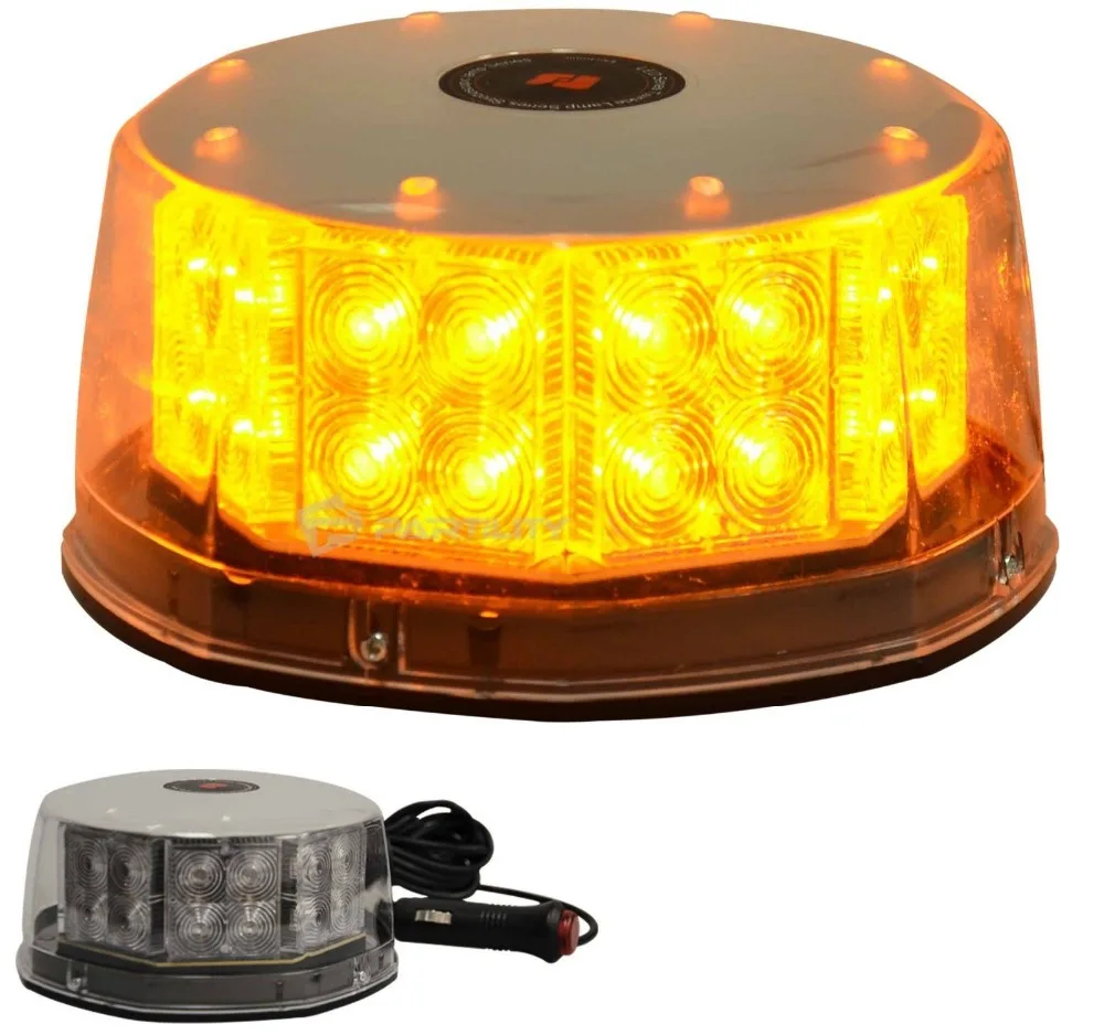 XYIVYG 32 LED Amber Magnetic Beacon Light Emergency Warning Strobe Yellow Roof Round XYIVYG 32 LED Amber Magnetic Beacon Light Emergency Warning Strobe Yellow Roof Round