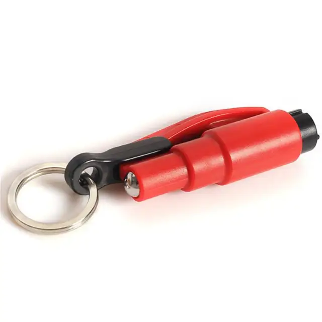 WINOMO Mini Seatbelt Cutter and Window Glass Breaker Quick Car Escape KeyChain Tool (Random Color)