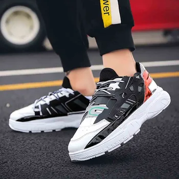 

Spring New Men'S Shoes Breathable Versatile Handsome & Cool Color Shoes Hard-Wearing & Anti-skid Men'S Casual Sports Shoes Male