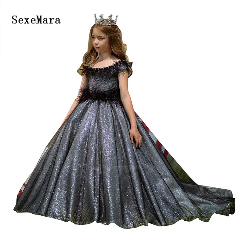 girls black and silver dress