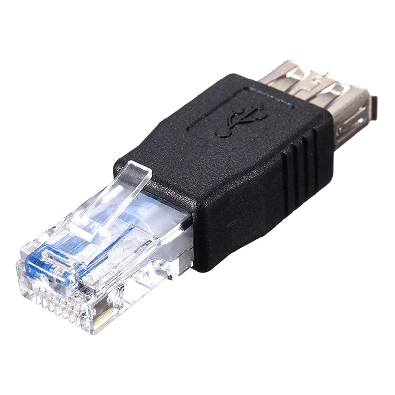 1 шт. сетчатый порт к Usb разъему Rj45 сетевой кабель соединитель кристаллический