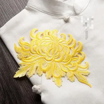 

New Design Beautiful Chrysanthemum Sew On Patch Chinese Dress Repair Tablecloth Sheets Big Patches For Clothing Diy Accessories