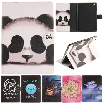 

Cute Cantoon Panda Owl Flower Painted Flip PU Leather sFor iPad Mini Case For Apple iPad Mini 2 Mini 3 Tablet Case Cover Shell