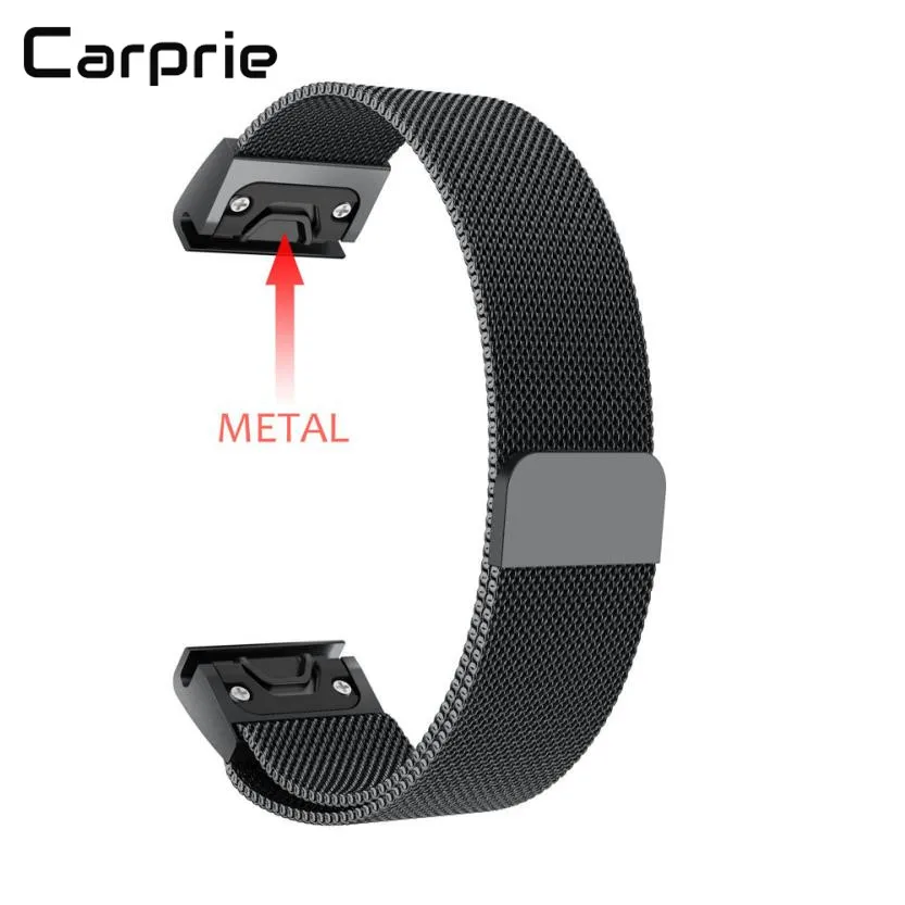 CARPRIE Высококачественная новая Миланская Магнитная Петля из нержавеющей стали ремешок для Garmin Fenix 5 Watch dec14