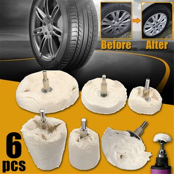 

6Pcs Polishing Tool Auto Car Polishing pad Kit for Car Polisher Polishing Wheels Brushes Kits for Metal Rotary Tools