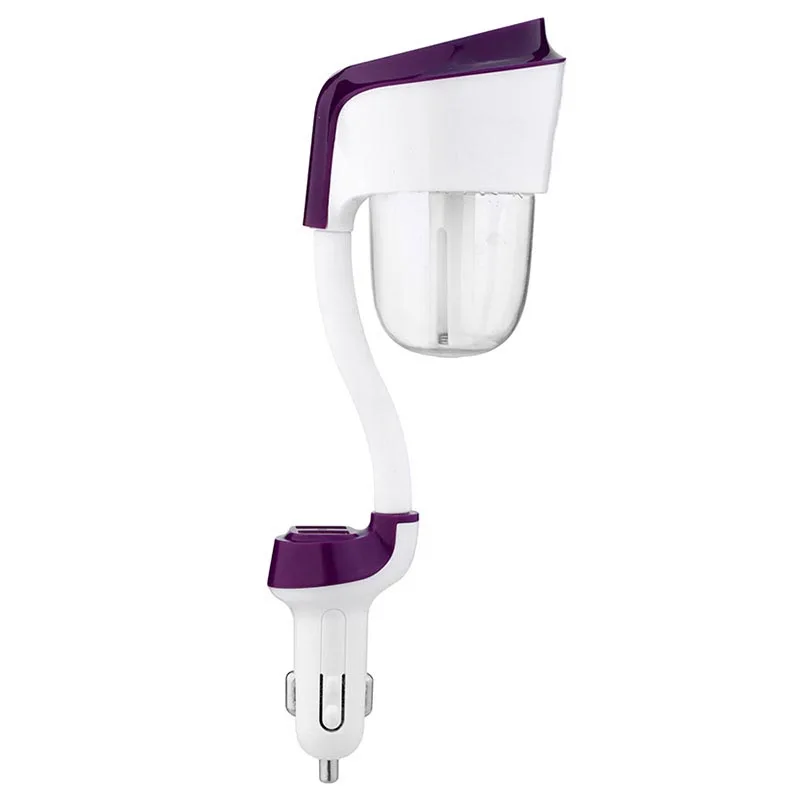 

12V Car Humidifier With Double USB Charger Air Purifier Aroma Diffuser Essential Oil Aromatherapy Mist Maker YAN88