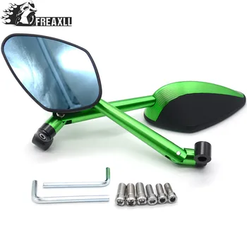 

Universal Motorcycle Rearview Mirrors Blue Glass Rear View Side Mirror Motorbike Accessories for suzuki bandit600 xmax bmw f800r