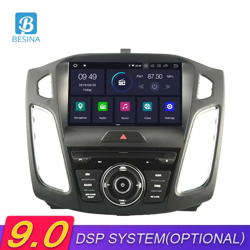 Besina 1 Din Android 9,0 автомобильный dvd-плеер для FORD FOCUS 2012 2013 gps навигация Мультимедиа вайфай Автомагнитола