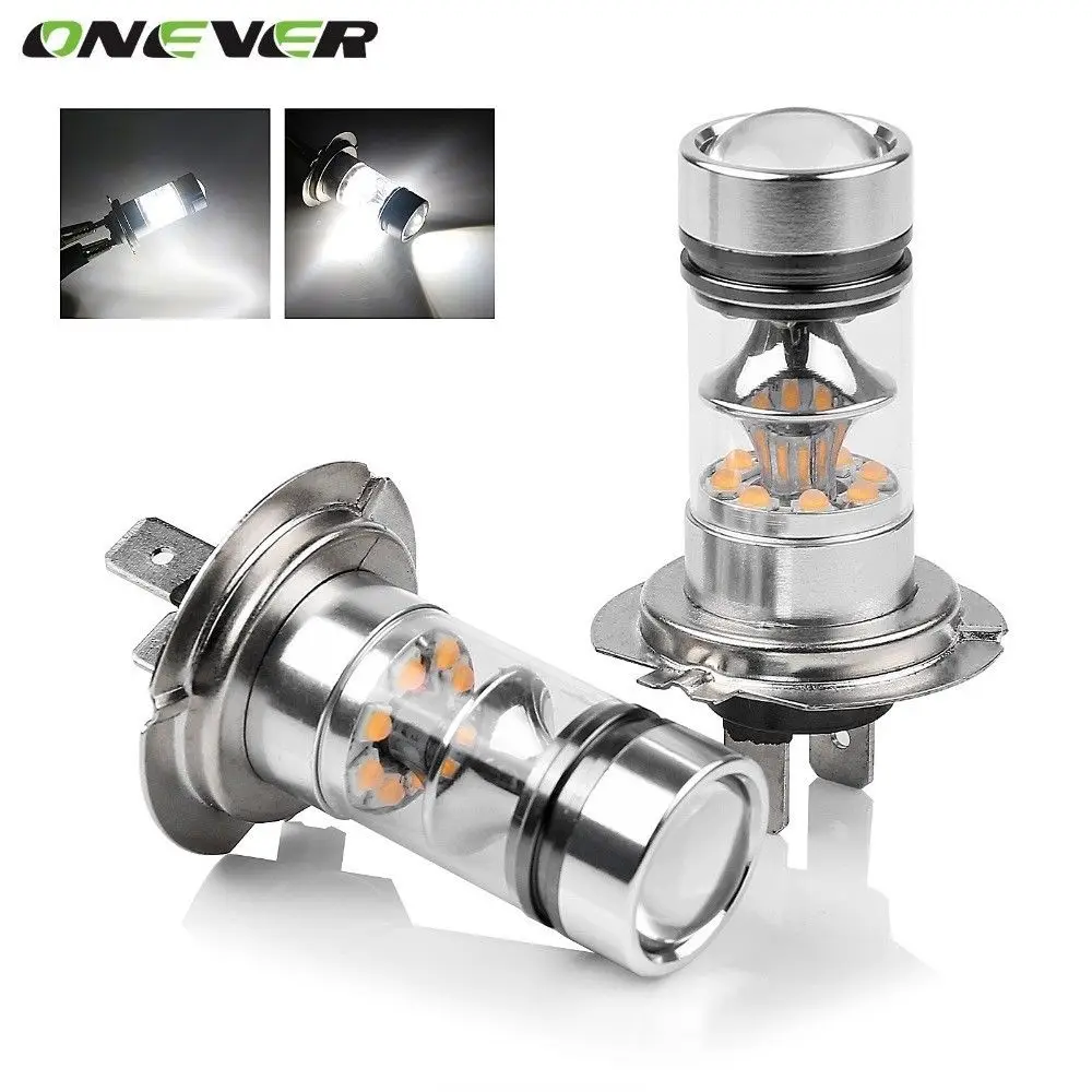 2 Шт. Автомобилей Canbus Ксеноновые Белый Ошибка Бесплатный 20SMD Cree Чип 100 Вт LED H7
