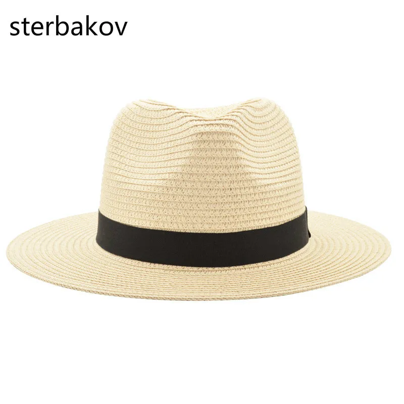 Европейская Панама, соломенная шляпа-канотье, женская шляпа в английском стиле, женские летние пляжные шляпы для песчаного пляжа, пляжная шляпа от солнца для мужчин и женщин