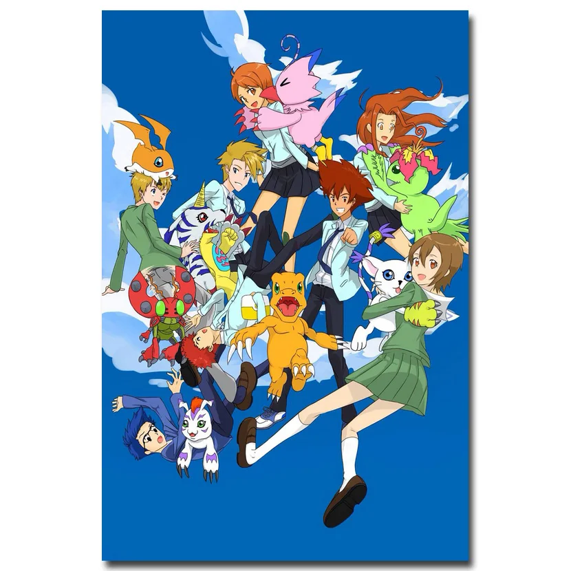 Digimon приключения Tri искусства шелковой ткани печать плакатов 13 x 20 24 36 дюймов аниме