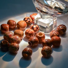 50 шт деревянные бусины дредлок бусины для волос+ 50 шт Brozen бусины+ 10 шт Серебряные 7 мм отверстия бусины для дредов регулируемые волосы кольцо для косички зажим