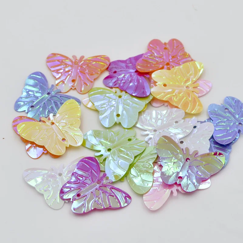 Buy 2 Hole 600PCS 23mm Mix Shiny Butterfly Sequins