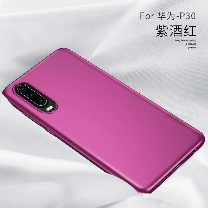 Мягкий силиконовый чехол X-Level для huawei P30 Pro Lite X Level Ультратонкий матовый защитный чехол из ТПУ - Цвет: Wine red