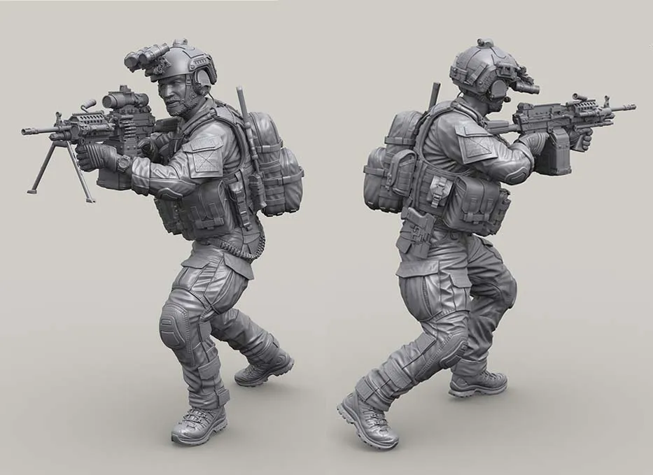 Масштаб 1/35 Современная война США морские печати специальные Gunner миниатюры