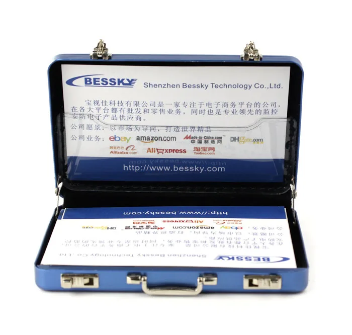 

Brand Wallet Leather Credit Card Holder RFID Metal Mini Suitcase Business Bank Card Name Card Holder Case Blocking Pocket#L5$