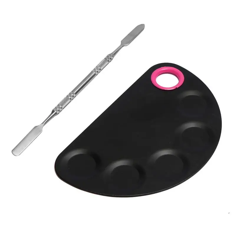 Stainless Steel Cosmetic Face Makeup Palette Spatula Foundation Mixing